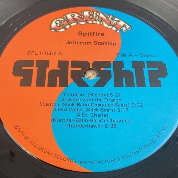 Jefferson Starship Spitfire 1976 Vinyl Record LP - Picture 6 of 9